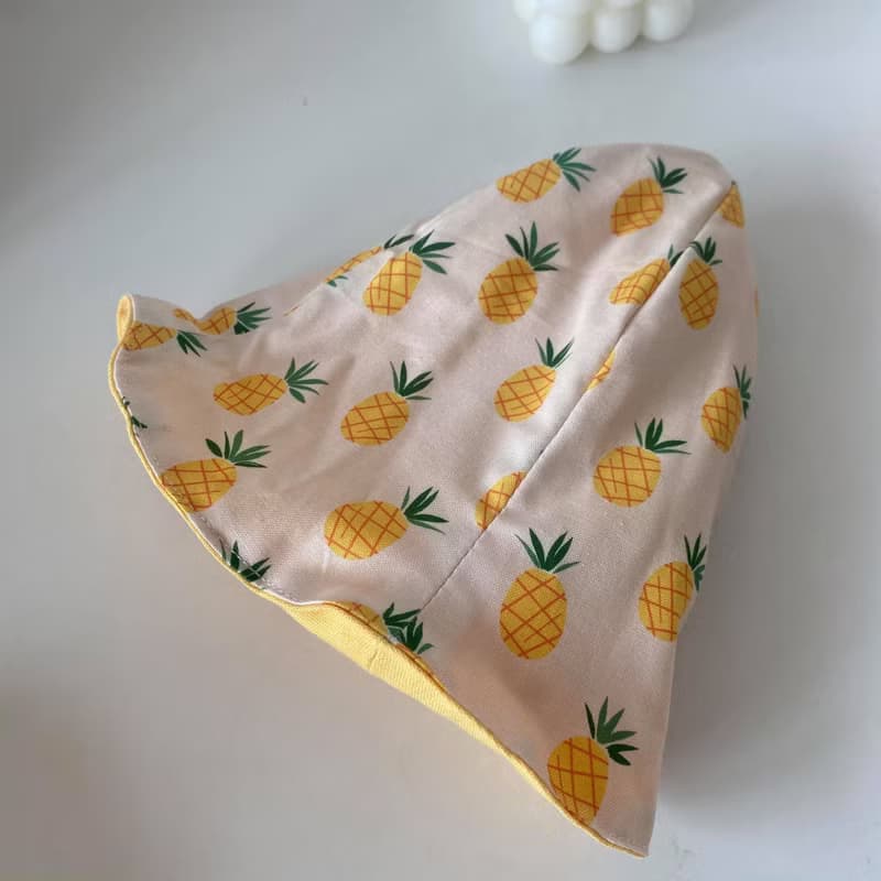 旺旺鳳梨 手工雙層寶寶漁夫帽