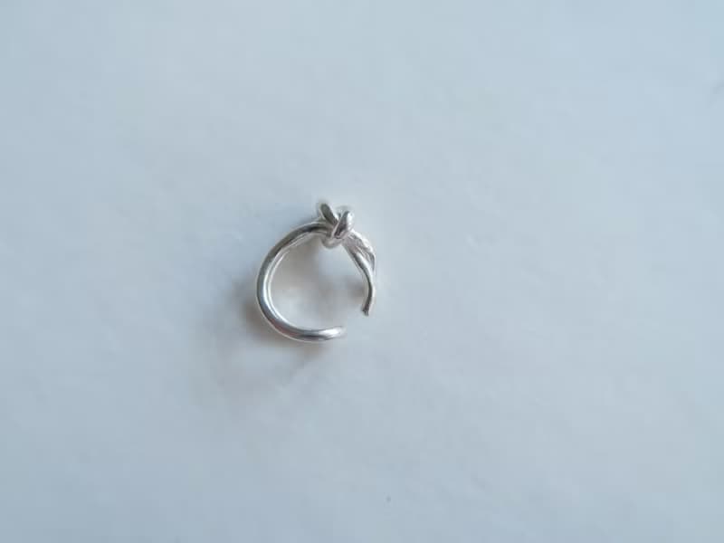 925純銀 結 心 厚實心 耳骨夾 耳環 耳夾 免費送禮包裝