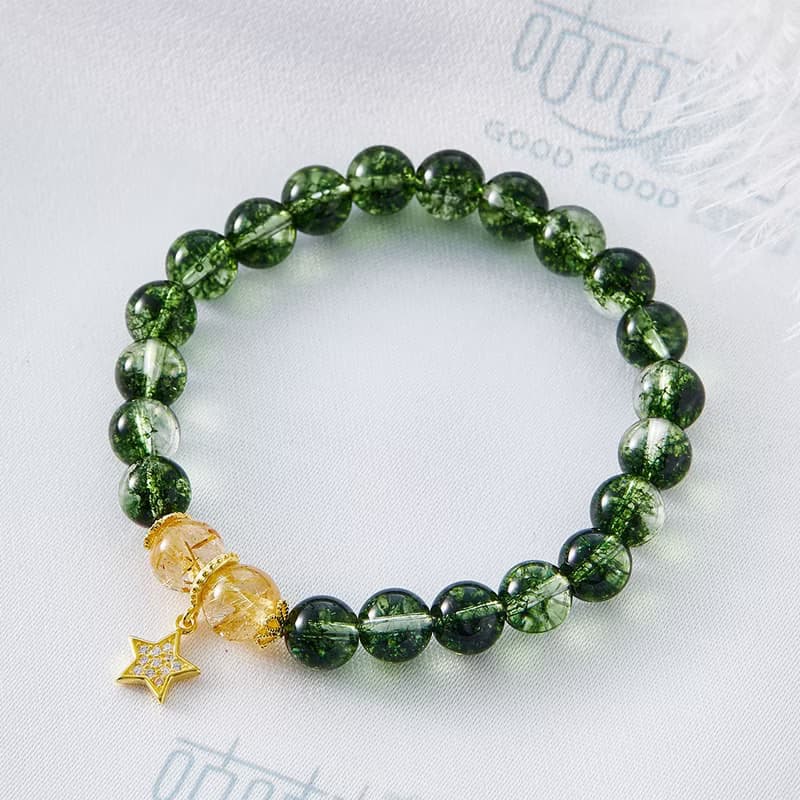 轉運爆花綠幽靈手鍊(含開光)招貴人、增加事業運、提升正能量