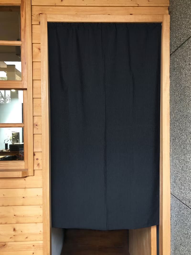 (訂製專區) 有機棉黑色日式中門簾 Organic Cotton