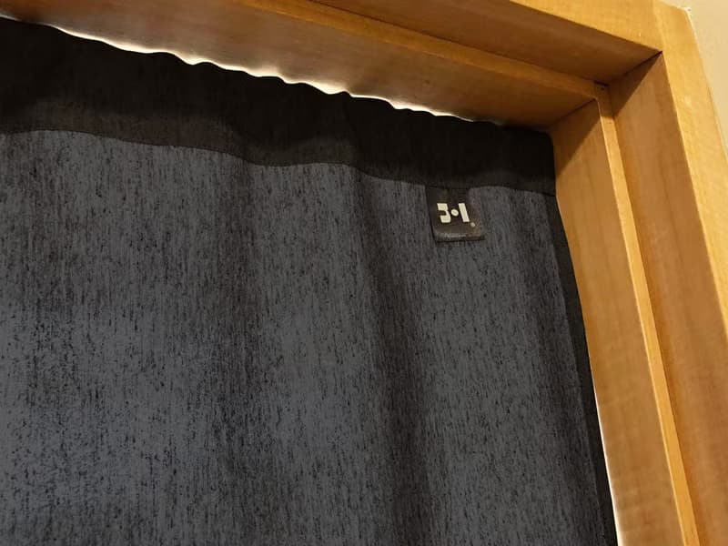 (訂製專區) 有機棉黑色日式中門簾 Organic Cotton