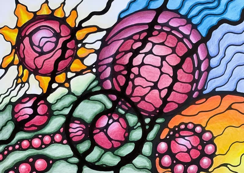 Gifts: big and small. Modern art, freehand drawing