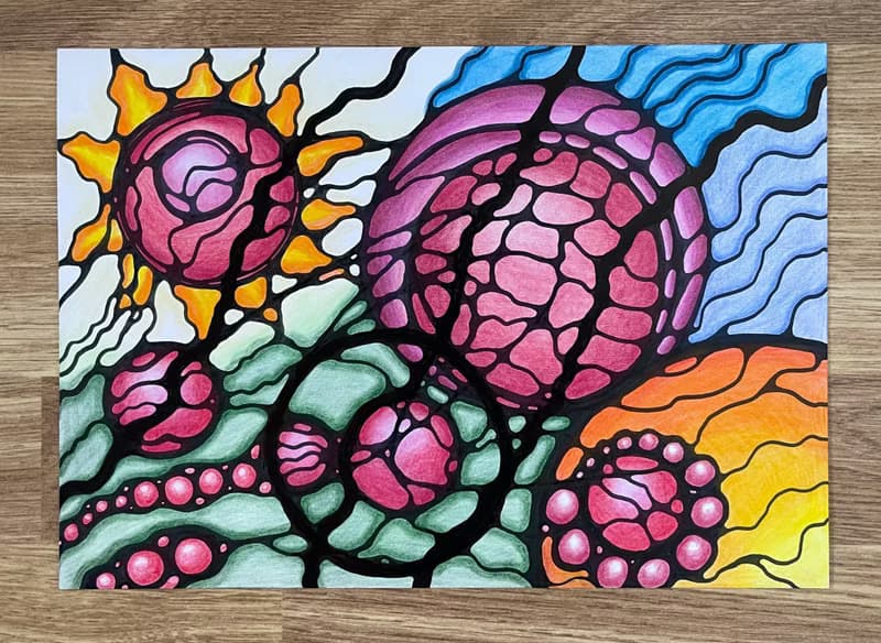 Gifts: big and small. Modern art, freehand drawing