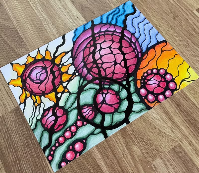 Gifts: big and small. Modern art, freehand drawing