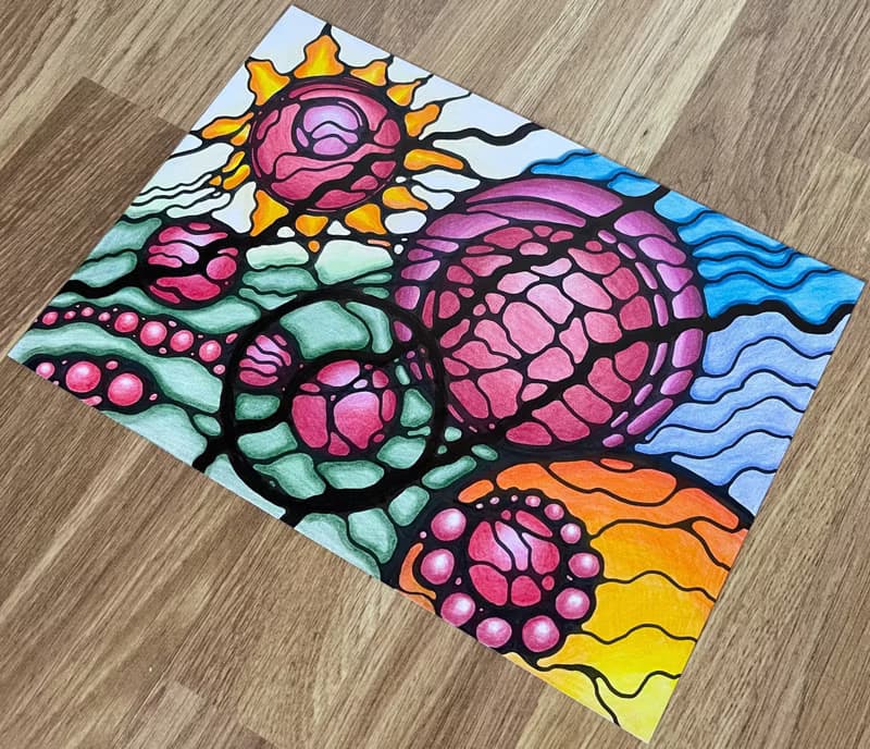 Gifts: big and small. Modern art, freehand drawing
