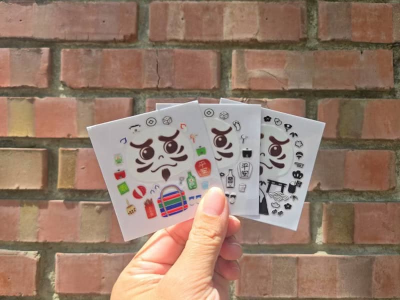 獨家だるま 車貼 文具 筆電 手機殼 行李箱 水壺 鐵盒 玻璃 貼紙