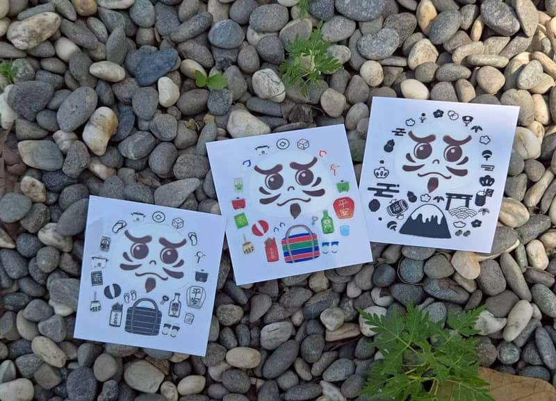 獨家だるま 車貼 文具 筆電 手機殼 行李箱 水壺 鐵盒 玻璃 貼紙