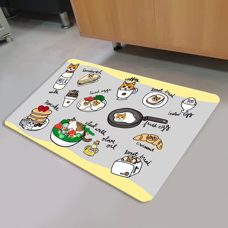 【訂製】地毯/仿羊絨/早餐貓