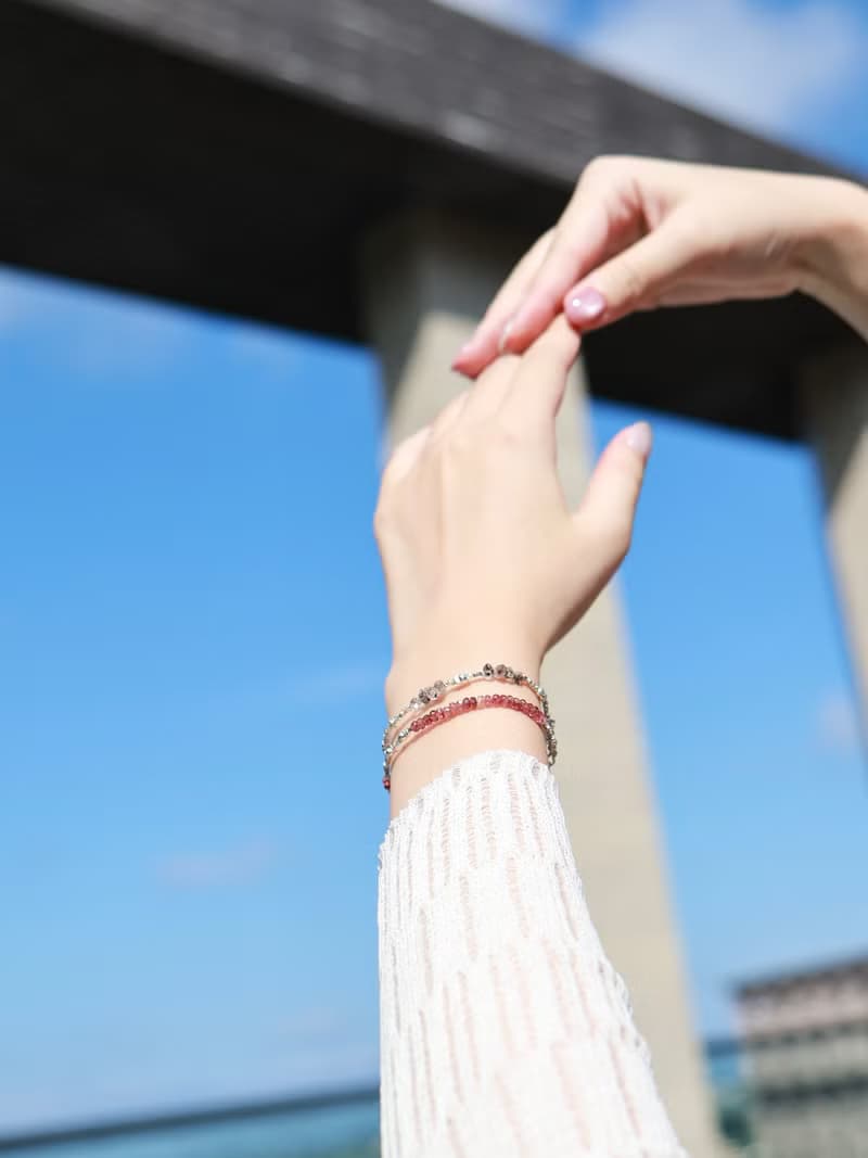 胡桃日記。赫基蒙水晶 Herkimer S925純銀 時髦水晶手鍊