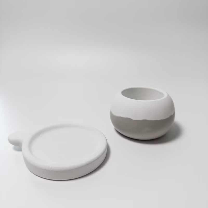 【DIY材料包】小胖圓雪山泥盆+摩艾多肉泥盆DIY禮盒