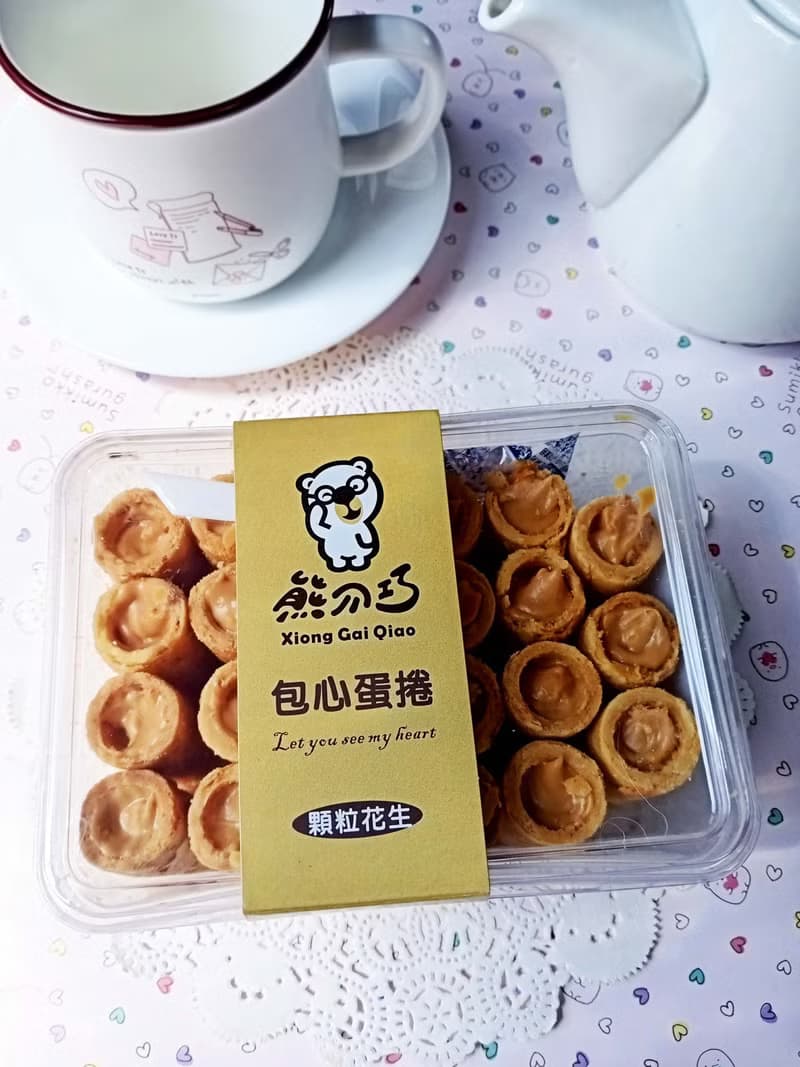 花生蛋捲 包獻蛋捲 實心蛋捲 顆粒花生蛋卷 中秋禮物 台中