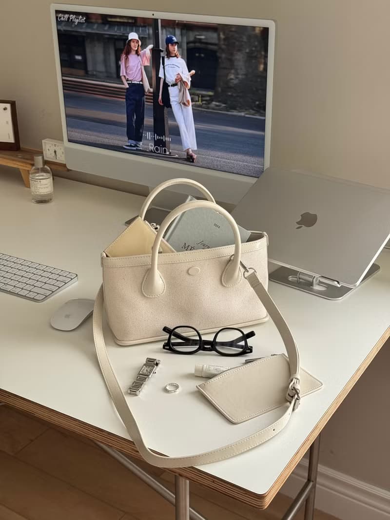 韓國 The Ally | AMY/MINI AMY BAG (附小袋)|白色|帆布斜背包