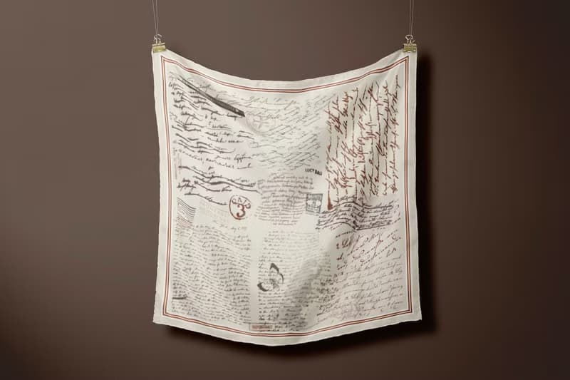 ::真絲絲巾100%silk:: —英文書信印花大方巾 90x90cm禮