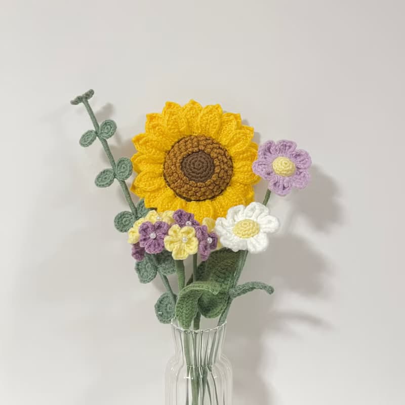 紫色系向日葵花束