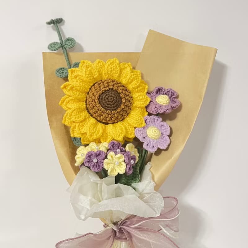 紫色系向日葵花束