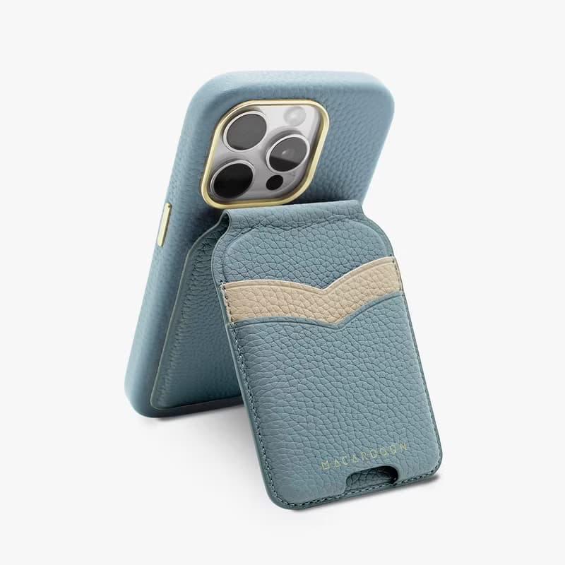 皮革MagSafe錢包支架附化妝鏡 iPhone 手機殼 磁吸 Pro Max