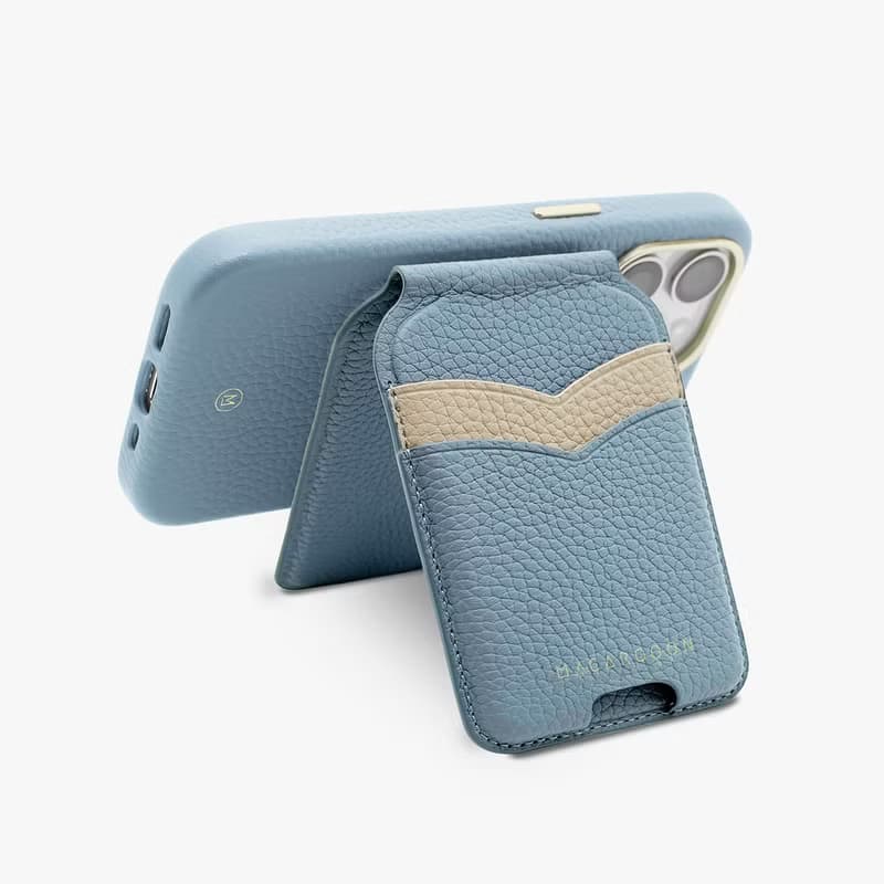 皮革MagSafe錢包支架附化妝鏡 iPhone 手機殼 磁吸 Pro Max