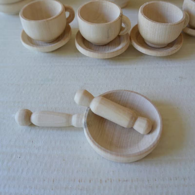 Wooden tea set Montessori Baby Toys Play kitchen Baby gift Wood toy