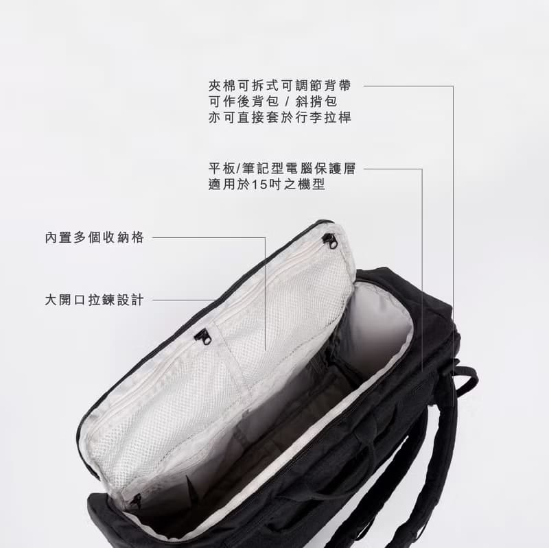 【DOUGHNUT】15吋 防潑水 大後背包 Sturdy 水壺格 男生背包-黑