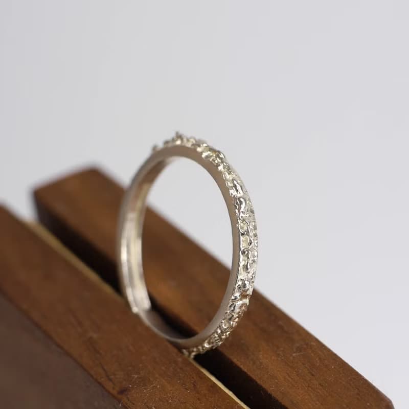 結晶 - 925純銀手工戒指 尾戒 開口活動式可調節尺寸