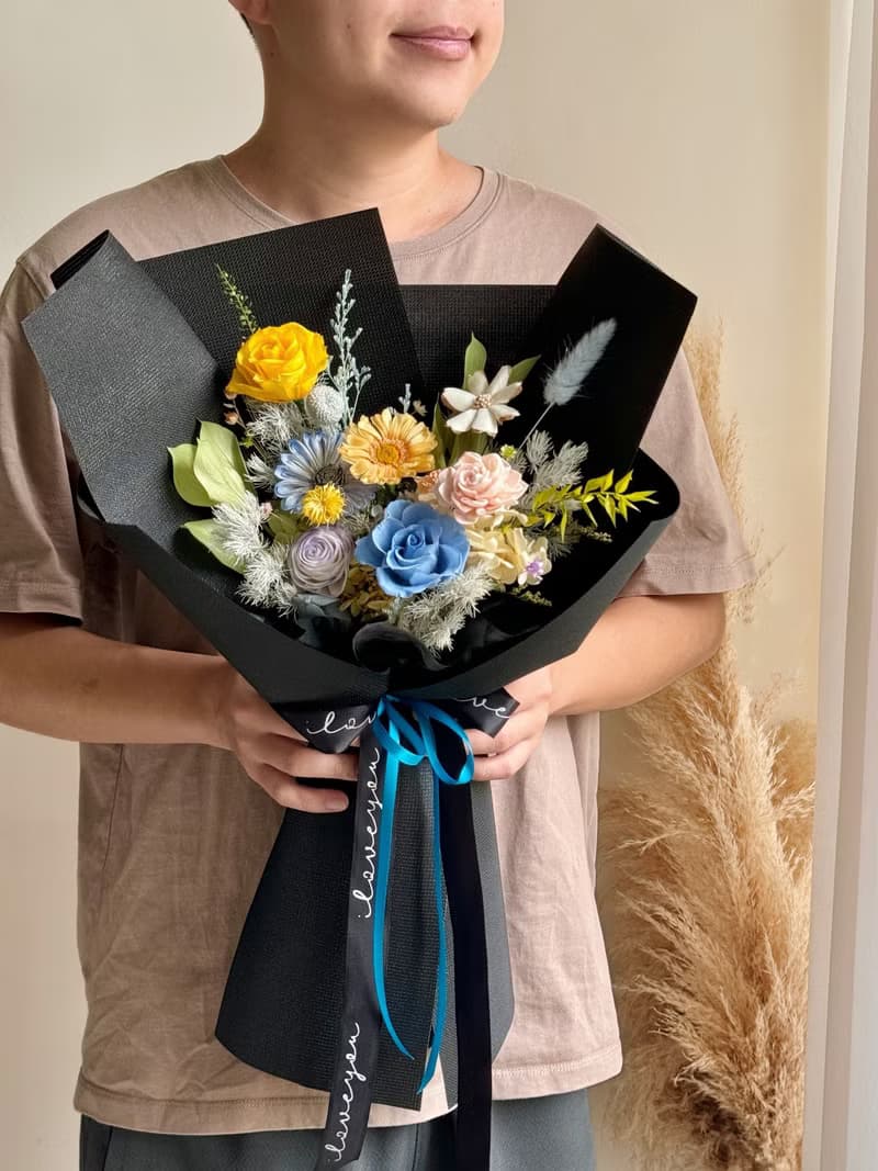 愛麗絲 永生花束 情人節花束 畢業花束