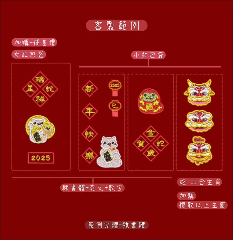 【虎 招財貓 紅包】新年紅包 燙金 刺繡 紅包袋