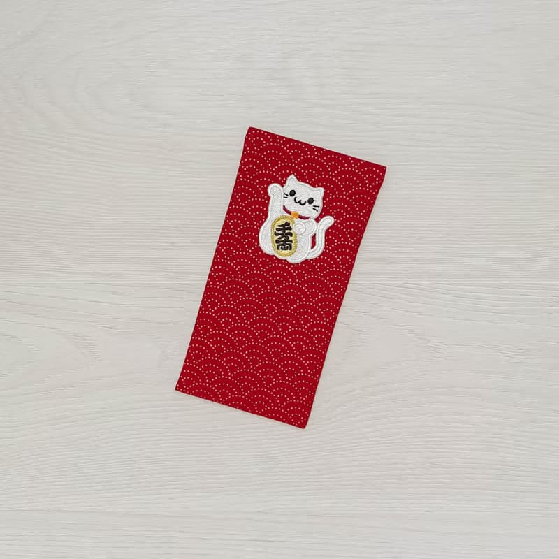 【虎 招財貓 紅包】新年紅包 燙金 刺繡 紅包袋