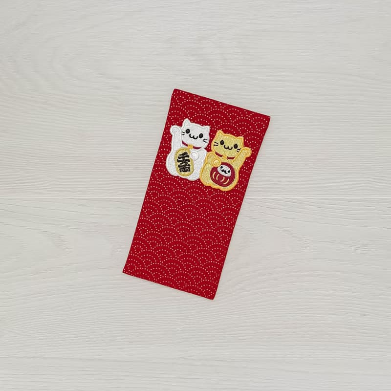 【虎 招財貓 紅包】新年紅包 燙金 刺繡 紅包袋
