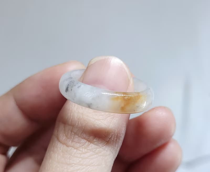 【親翠】天然翡翠  三花特殊款美手指鐲18號戒圈 畢業禮物