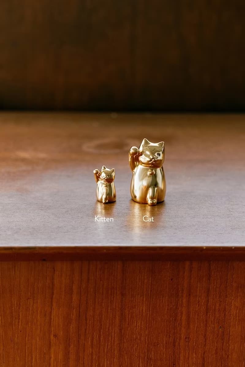 【單隻幼貓_玫瑰金色 | 無香氛】招財貓 招財貓 招財 禮物 送禮