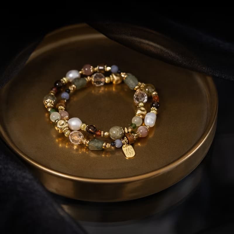 花都開好了 l 沙弗萊綠磷灰葡萄石雙圈手鍊 C1686