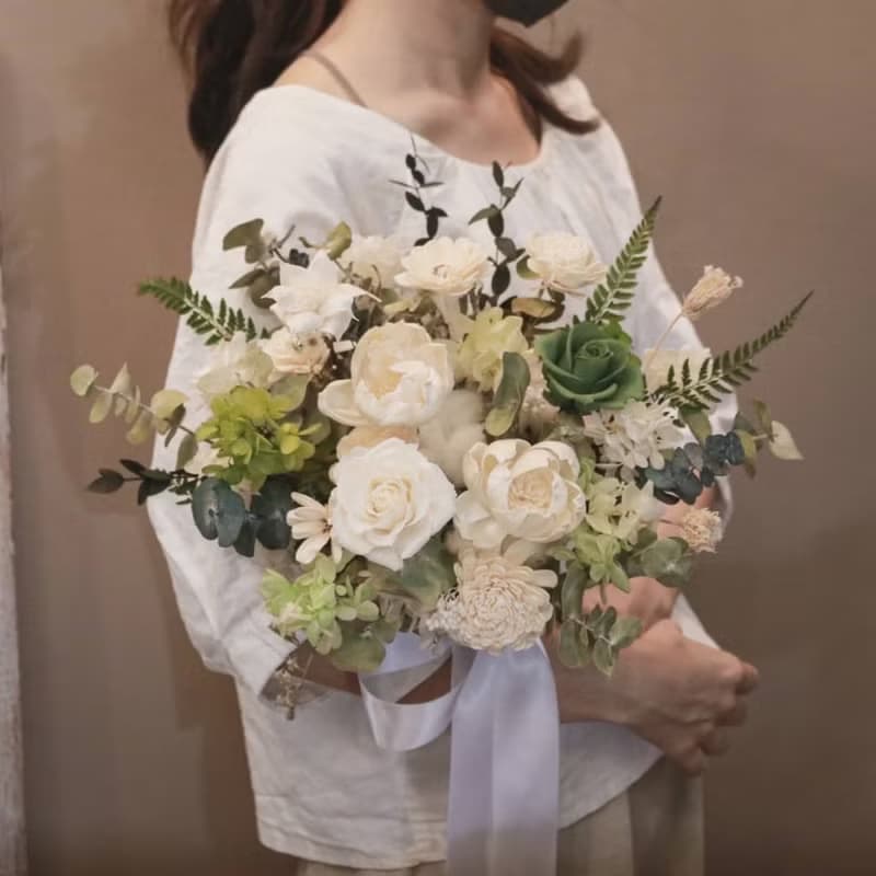 【遇見恆久】等待的時光系列永生花捧花 共3款尺寸