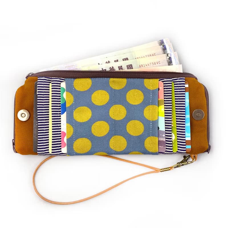 夾心短夾 (駝色帆布) (附繩) 接單生產*