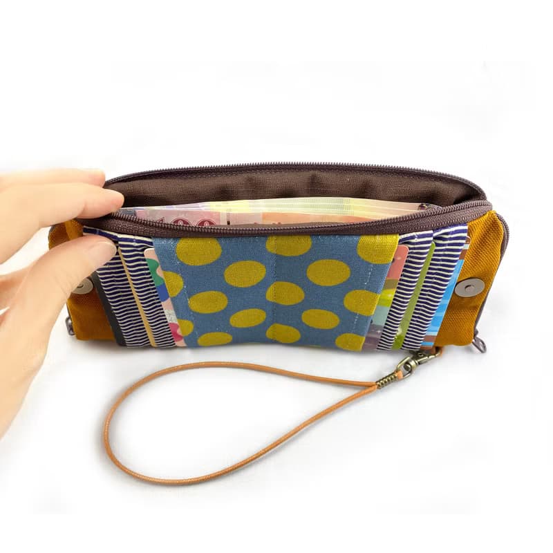 夾心短夾 (駝色帆布) (附繩) 接單生產*