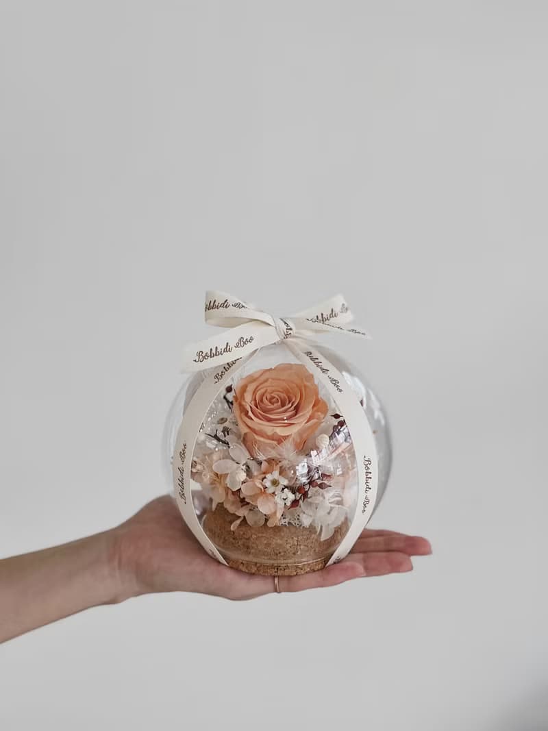 【永生玫瑰花玻璃球】• 情人節禮物/生日禮物/永生花/永生玫瑰花