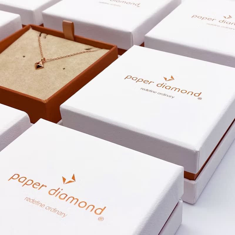 【由本地老工匠製造】鑽石心形18K白金項鍊