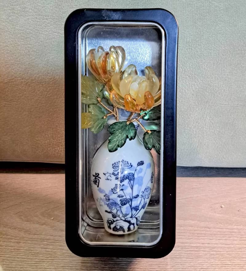 【中國風花瓶-彩菊】磁鐵 ∕ 冰箱貼 ∕ 擴香瓶