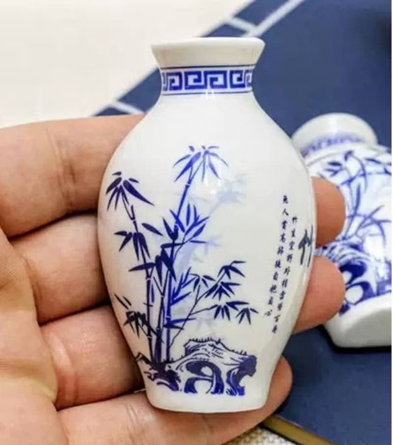 【中國風花瓶-彩菊】磁鐵 ∕ 冰箱貼 ∕ 擴香瓶