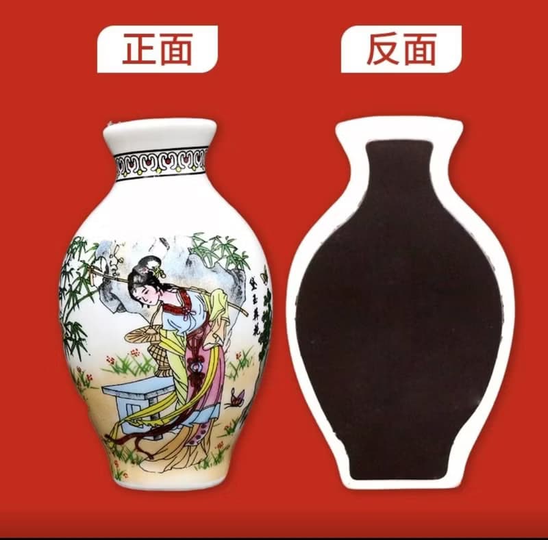 【中國風花瓶-彩菊】磁鐵 ∕ 冰箱貼 ∕ 擴香瓶