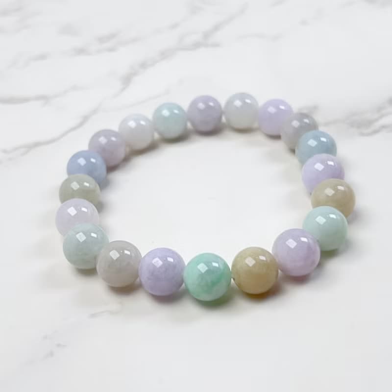 多彩翡翠糖果手珠手鍊 | 天然緬甸玉A貨翡翠 | 送禮