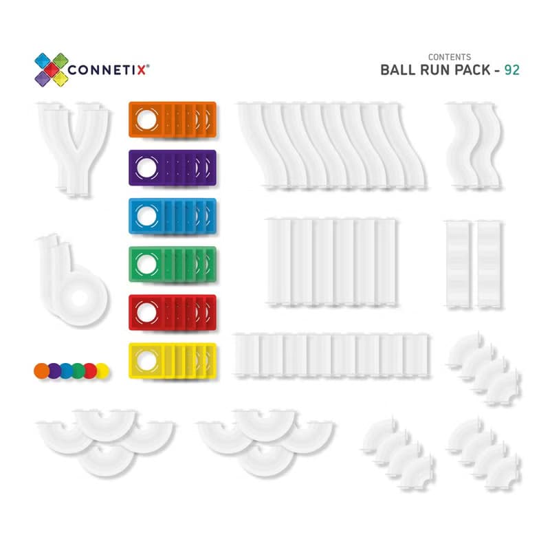澳洲Connetix彩虹磁力積木-滾球軌道組(92pc)   益智玩具