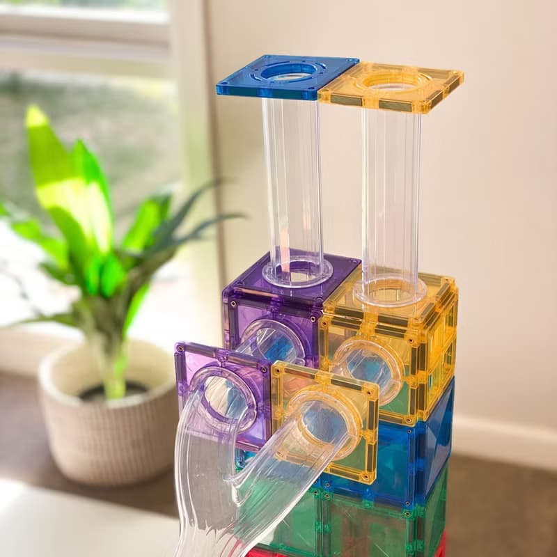 澳洲Connetix彩虹磁力積木-滾球軌道組(92pc)   益智玩具