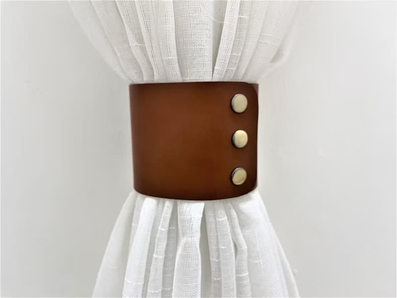 皮革窗簾綁帶//簡約主義//家居裝飾//窗簾//窗簾綁帶