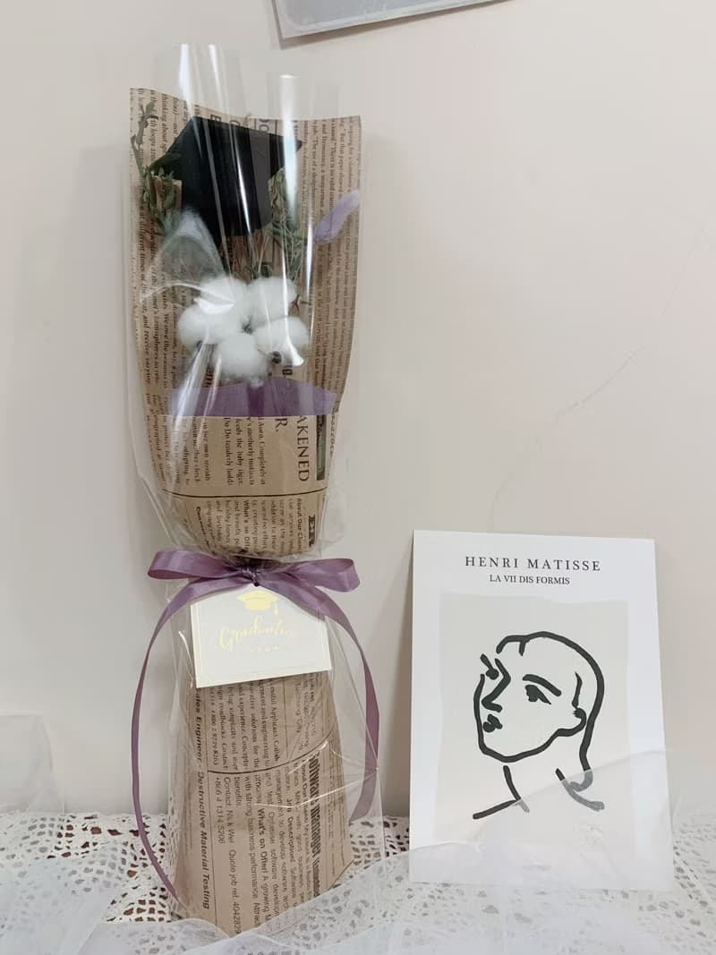 sueing_blossom  可愛風棉花畢業花束