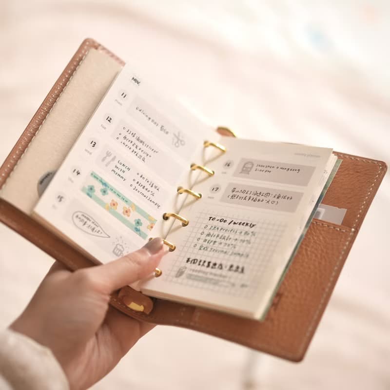 小吐司A7手帳筆記本護照夾 義大利進口植鞣革traveler's notebook