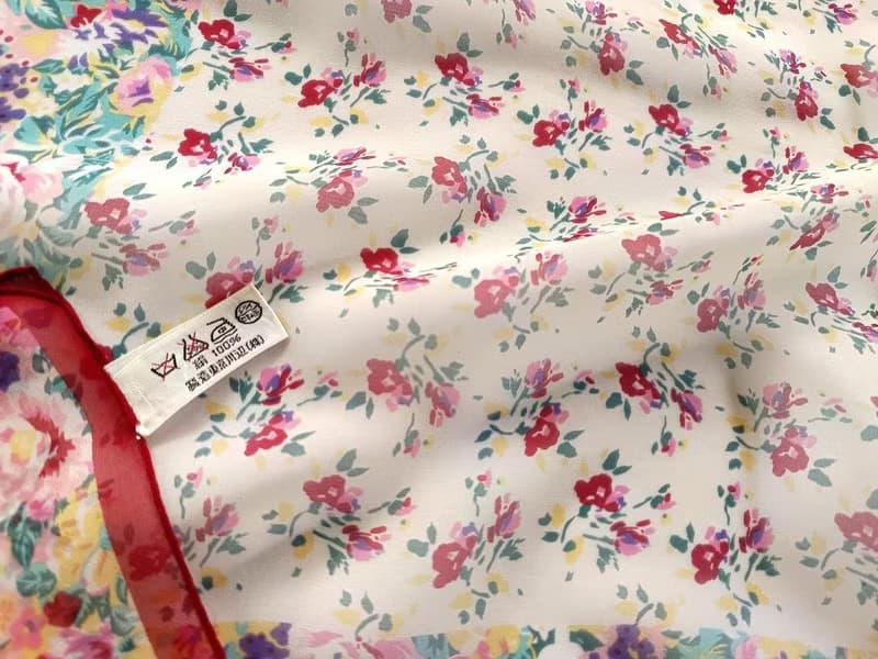 Kenzo Vintage Floral Silk Scarf 23 x 23 inches