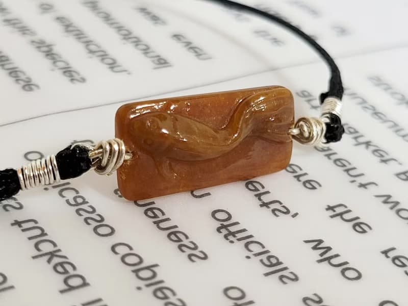 【親翠】天然翡翠 紅翡手工立體小魚片袖珍手環