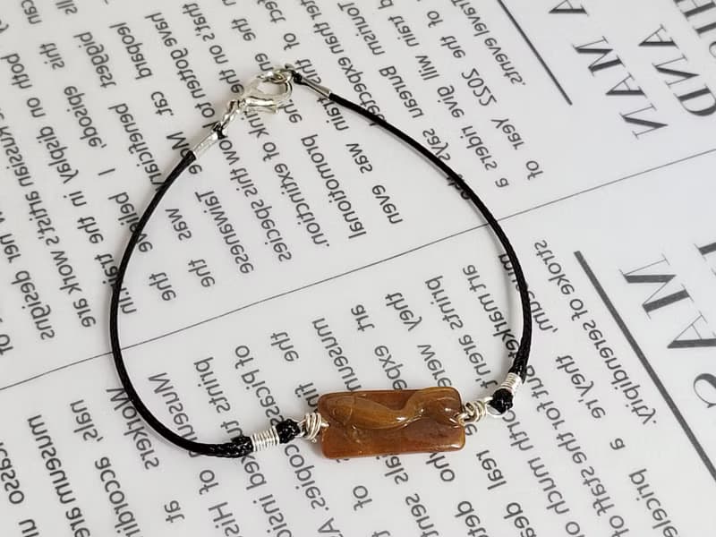 【親翠】天然翡翠 紅翡手工立體小魚片袖珍手環