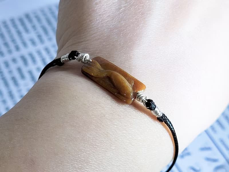 【親翠】天然翡翠 紅翡手工立體小魚片袖珍手環