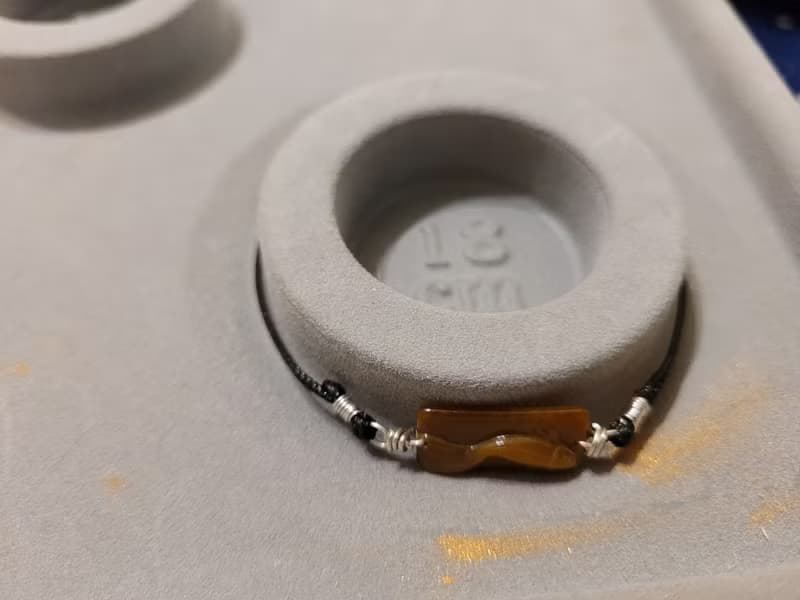 【親翠】天然翡翠 紅翡手工立體小魚片袖珍手環